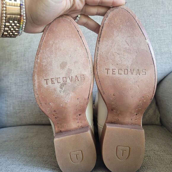 Tecovas The‎ Penny Womens Cowboy Ankle Boots Bone white Size 7. 5 B - Picture 8 of 11